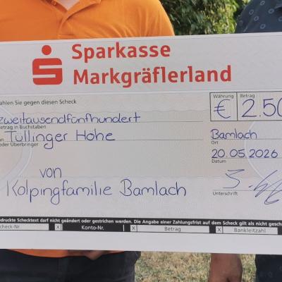 Spendenscheck